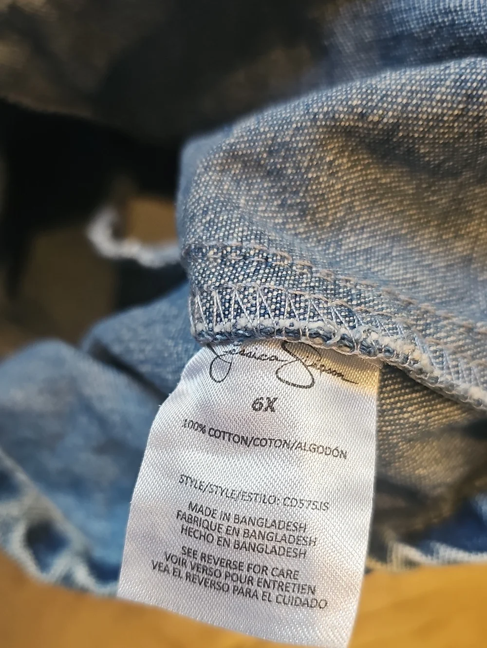6X Denim Ovetalls Jessica Simpson